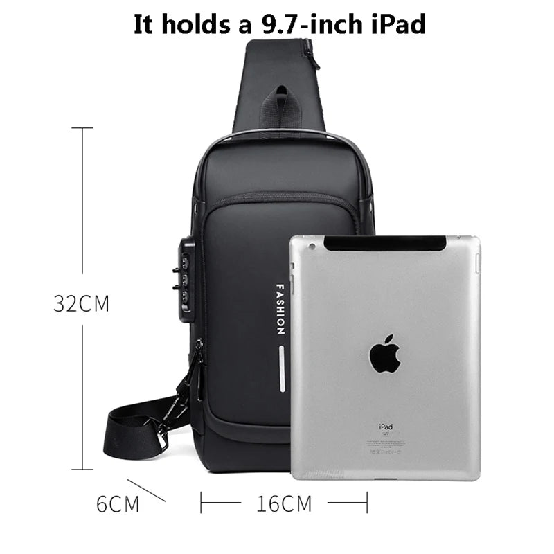 Mochila Anti-Furto USB Com Senha